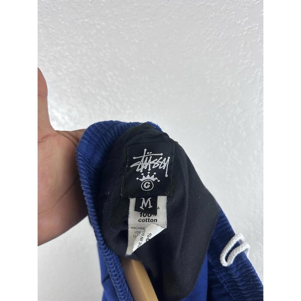 Stussy Blue Drawstring Shorts Made In USA Cotton Streetwear Mens Size M - Picture 7 of 8